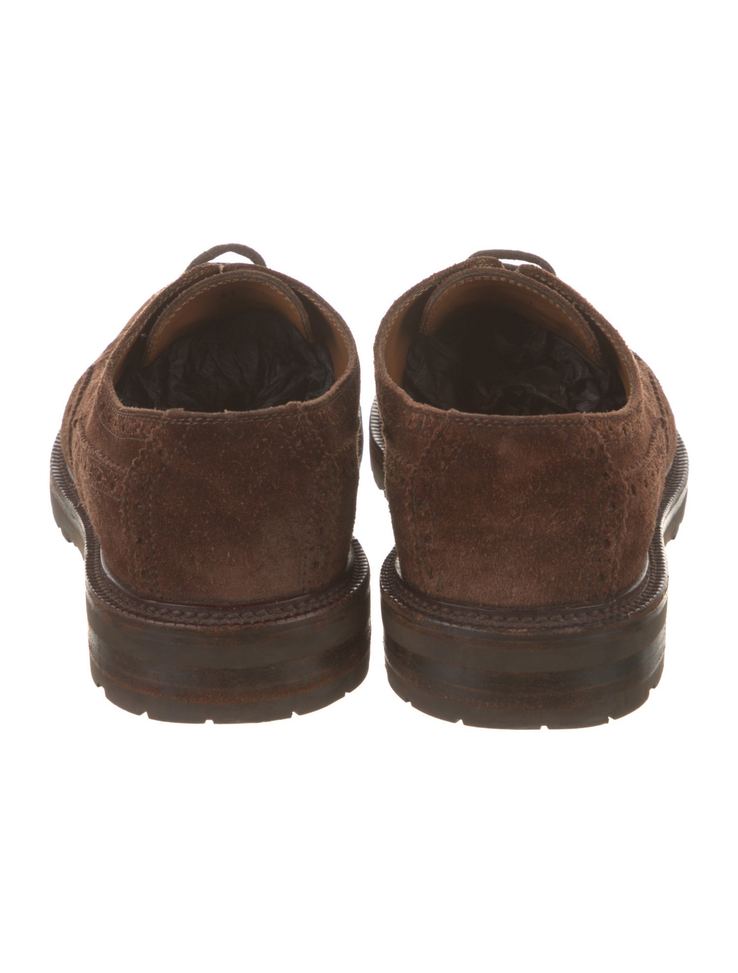 Brunello Cucinelli Suede Eyelet Trim Brogues